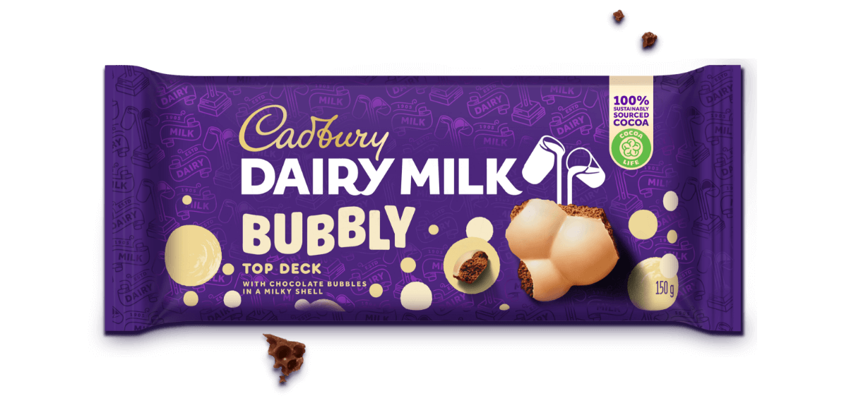 Cadbury Dairy Milk Bubbly Top Deck Cadbury